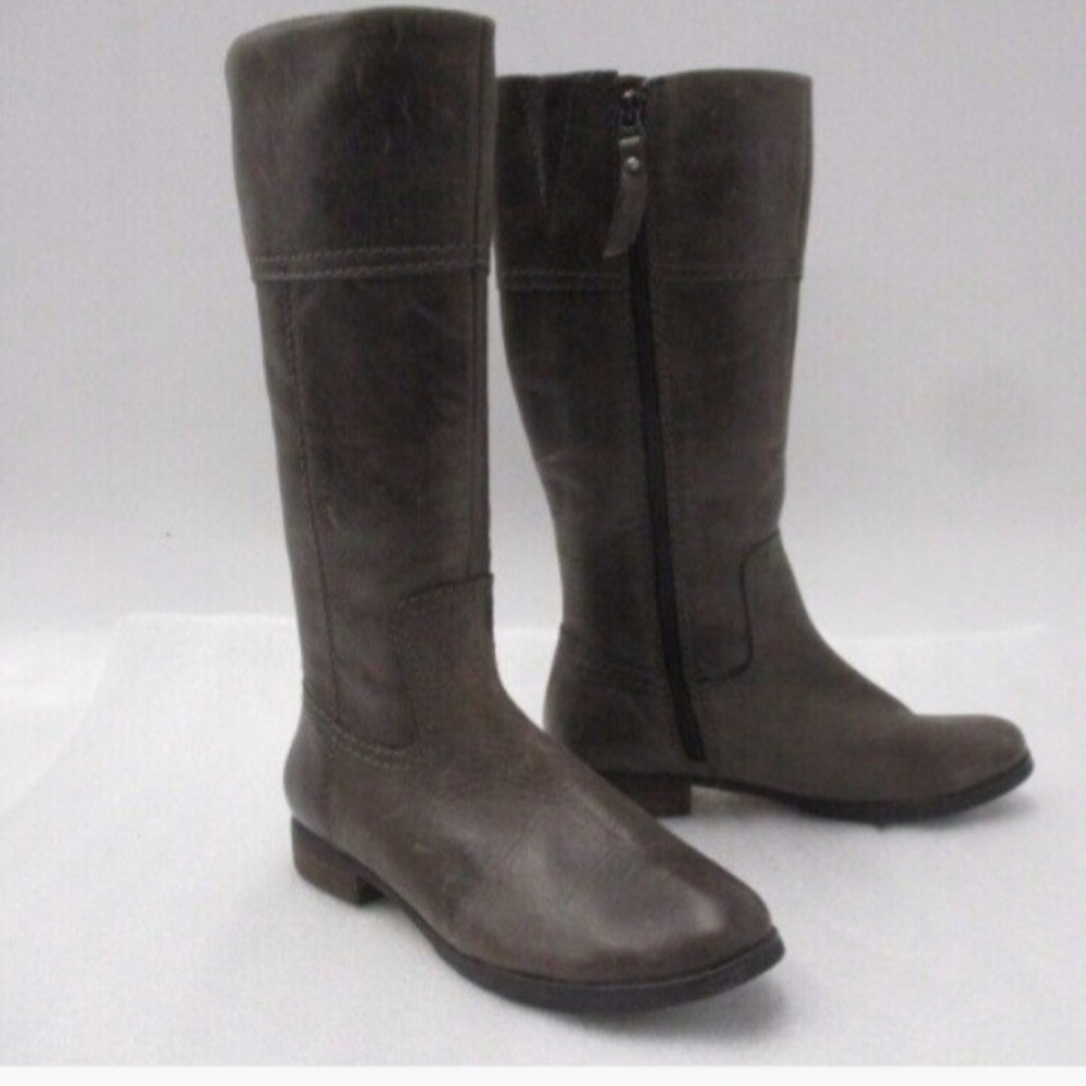 Fossil Distressed Leather Tall Riding Boots - 9.5